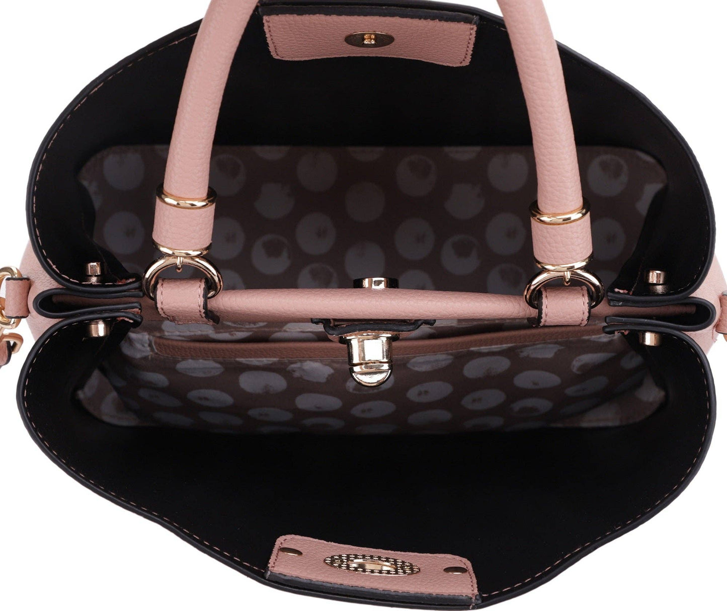 FC20448 Diana Twist Lock Satchel/Crossbody: Mauve