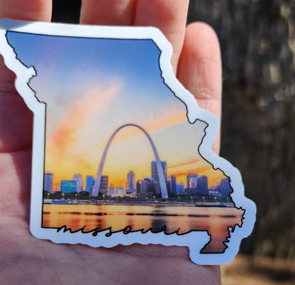 Missouri State and Saint Louis Gateway Arch Vinyl Sticker