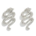 Rhinestone Encrusted Snake Stud Earrings