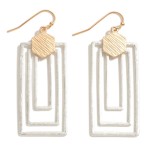 Metal Windowed Drop Earrings