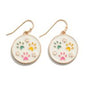 Enamel Paw Prints Drop Earrings