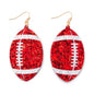 259895 Glitter Football Drop Earrings