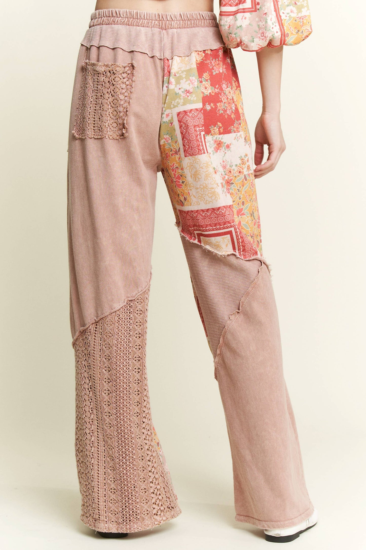 Mineral Wash Floral Bandana Lace Pants HP5767P1