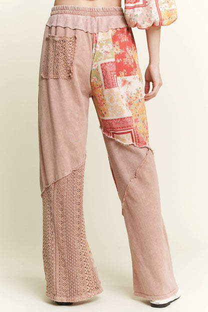 Mineral Wash Floral Bandana Lace Pants HP5767P1