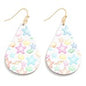 Starfish Wood Teardrop Earrings Featuring Under The Sea Print