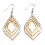 Tapered Metal Teardrop Earrings