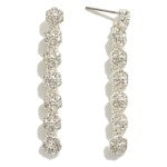 Dainty Rhinestone Flower Drop Earrings