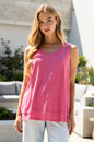 Dear Scarlett Baby Ribbed Tank Top w/ Raw Edge Detail