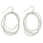 Dainty Circular Nesting Drop Earrings