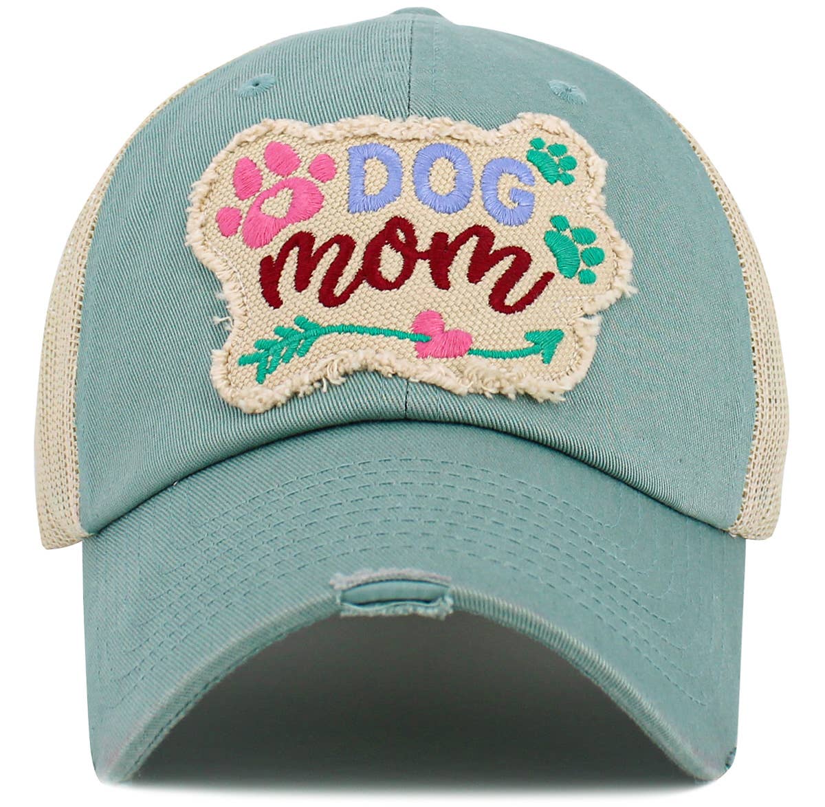 Dog Mom Meshback Ballcap: BLK