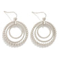 280986 Linked Hoop Drop Earrings Featuring Beaded Detail