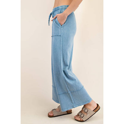 Rae Mode Mineral Washed Cropped Wide Leg Pant P6363