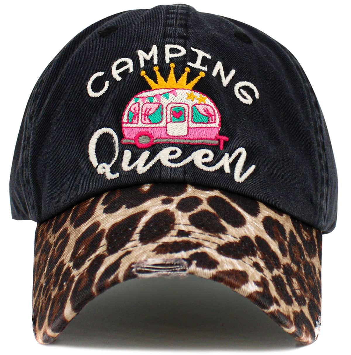 Camping Queen Vintage Ballcap: BLK