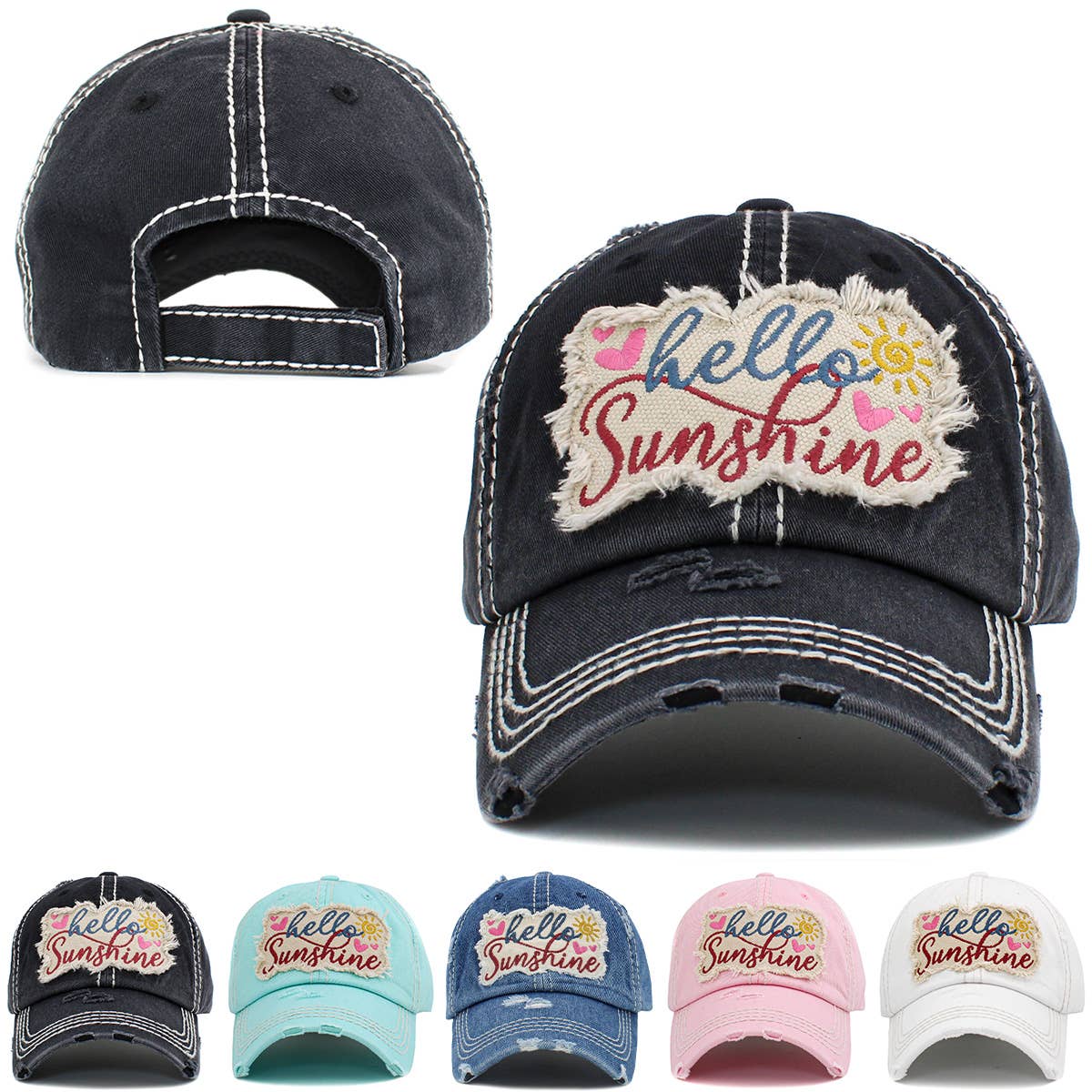 Hello Sunshine Washed Vintage Ballcap
