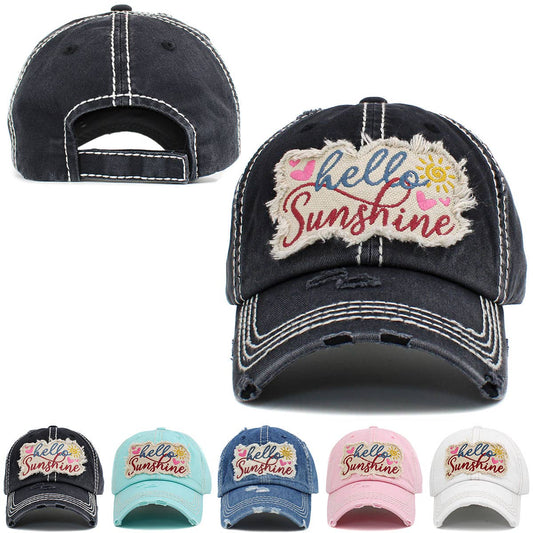 Hello Sunshine Washed Vintage Ballcap