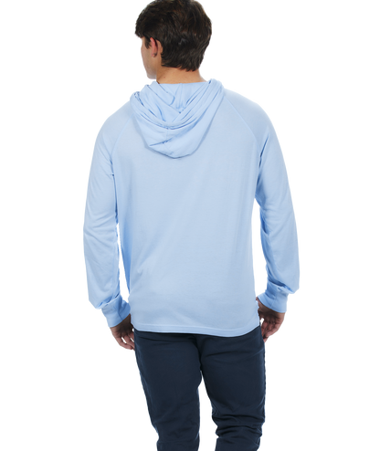 Unisex Fit Jersey Hoodie - Light Garment Burnout Raglan
