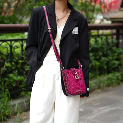 Avery Faux Crocodile Embossed Crossbody by Mia K