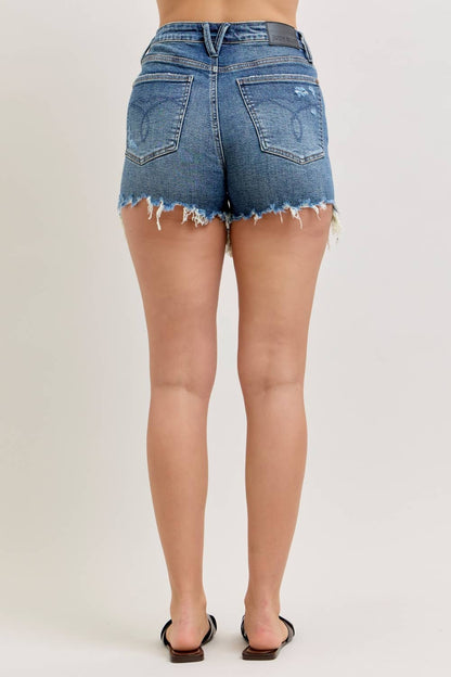 150381Dk HW Rigid Magic Cut Off Shorts