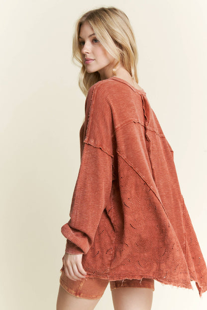 BEST Mineral Washed Western Boho Paisley Top HT5559