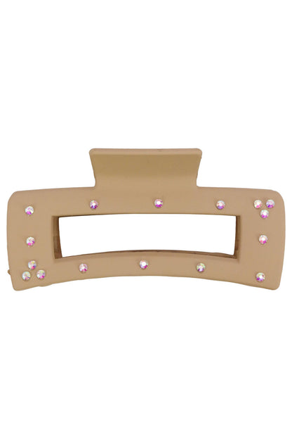 Bling Matte Hollow Block Hair Claw
