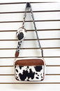 COW PRINT HANDBAG WIHT COIN PURSE