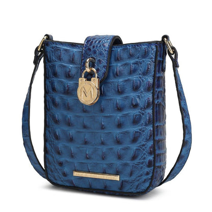 Avery Faux Crocodile Embossed Crossbody by Mia K