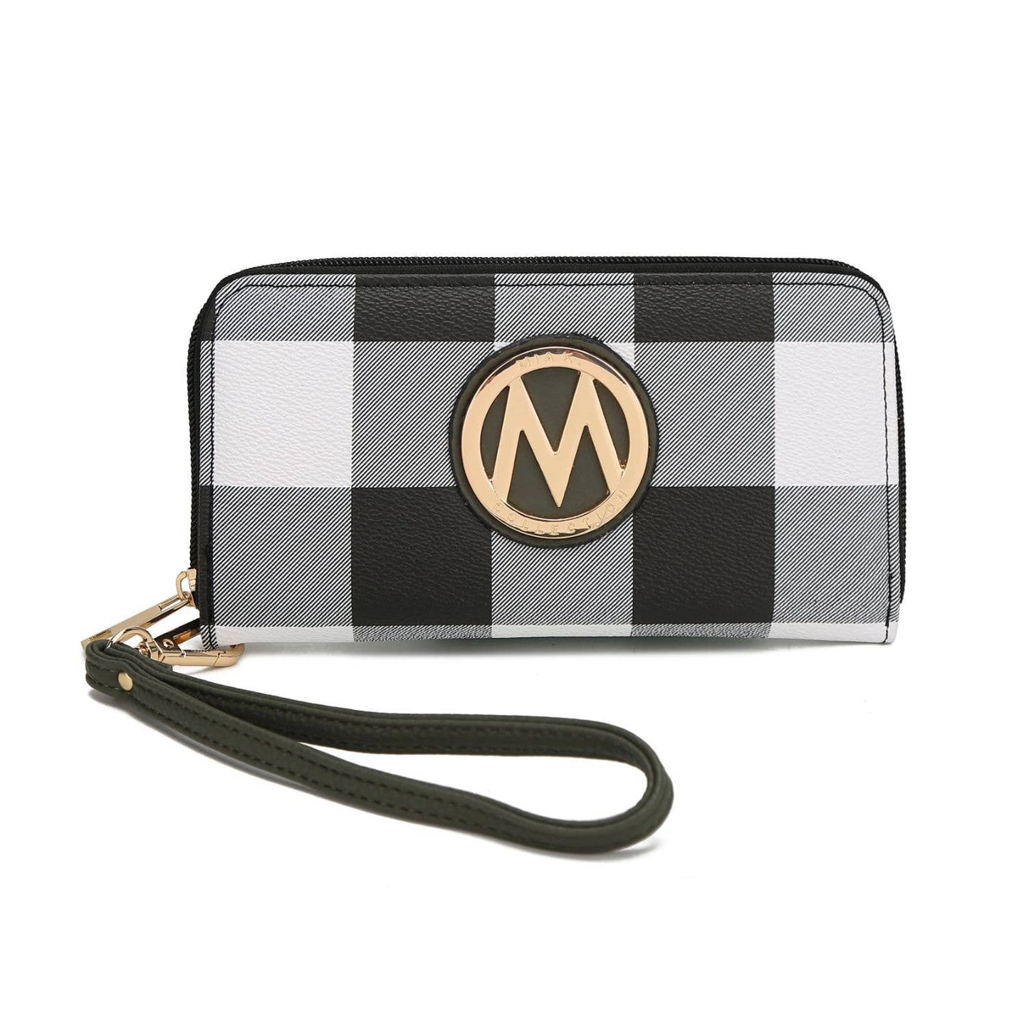 MKF Mariely Checker Tote Bag & Wallet Set Women Handbag