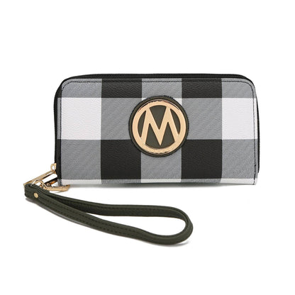 MKF Mariely Checker Tote Bag & Wallet Set Women Handbag