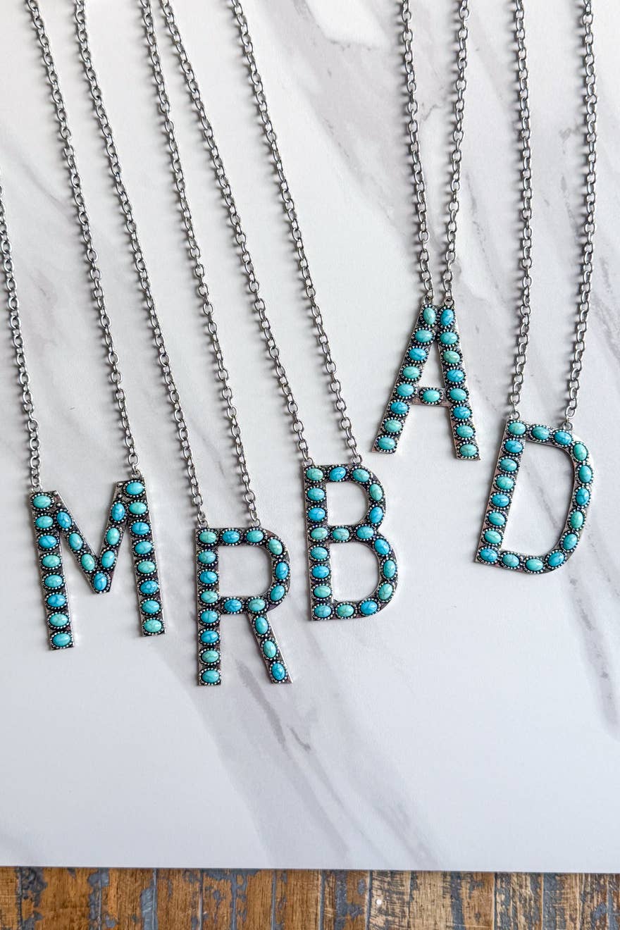 Blaze Initial Necklace-Silver