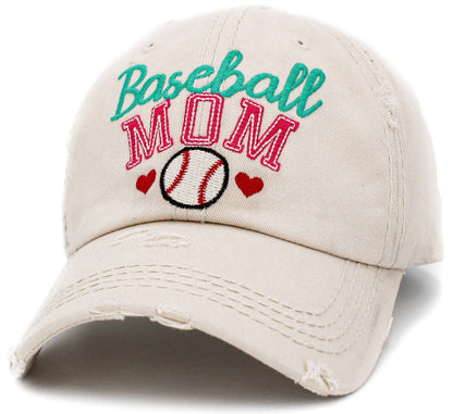 Baseball Mom Washed Vintage Ballcap