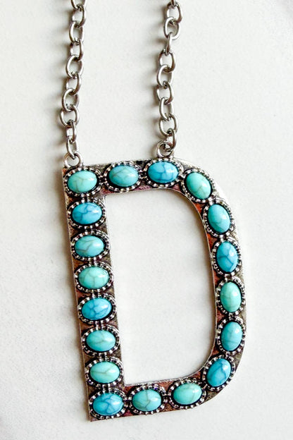 Blaze Initial Necklace-Silver