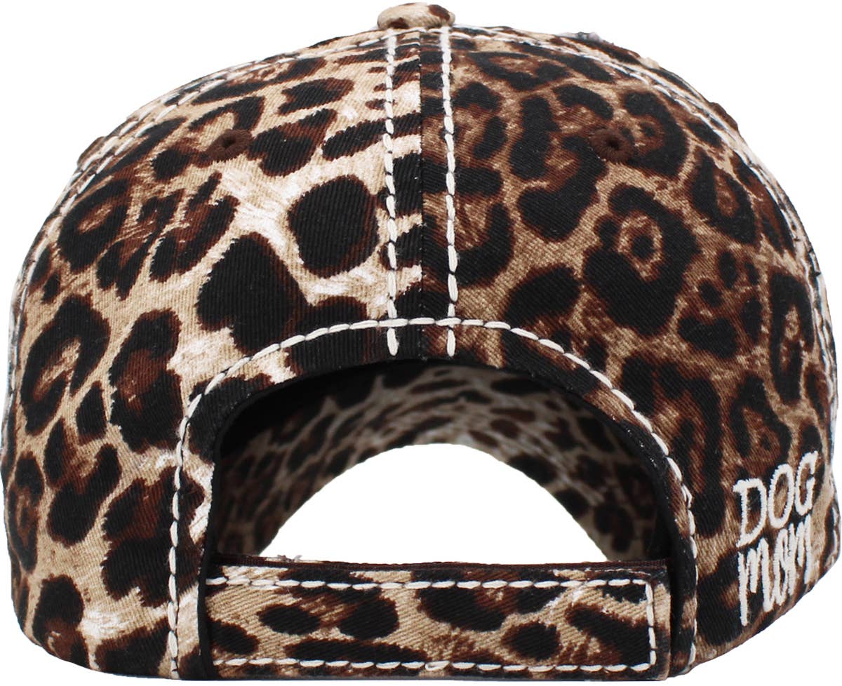 DOG MOM WASHED VINTAGE BALLCAP: BLK
