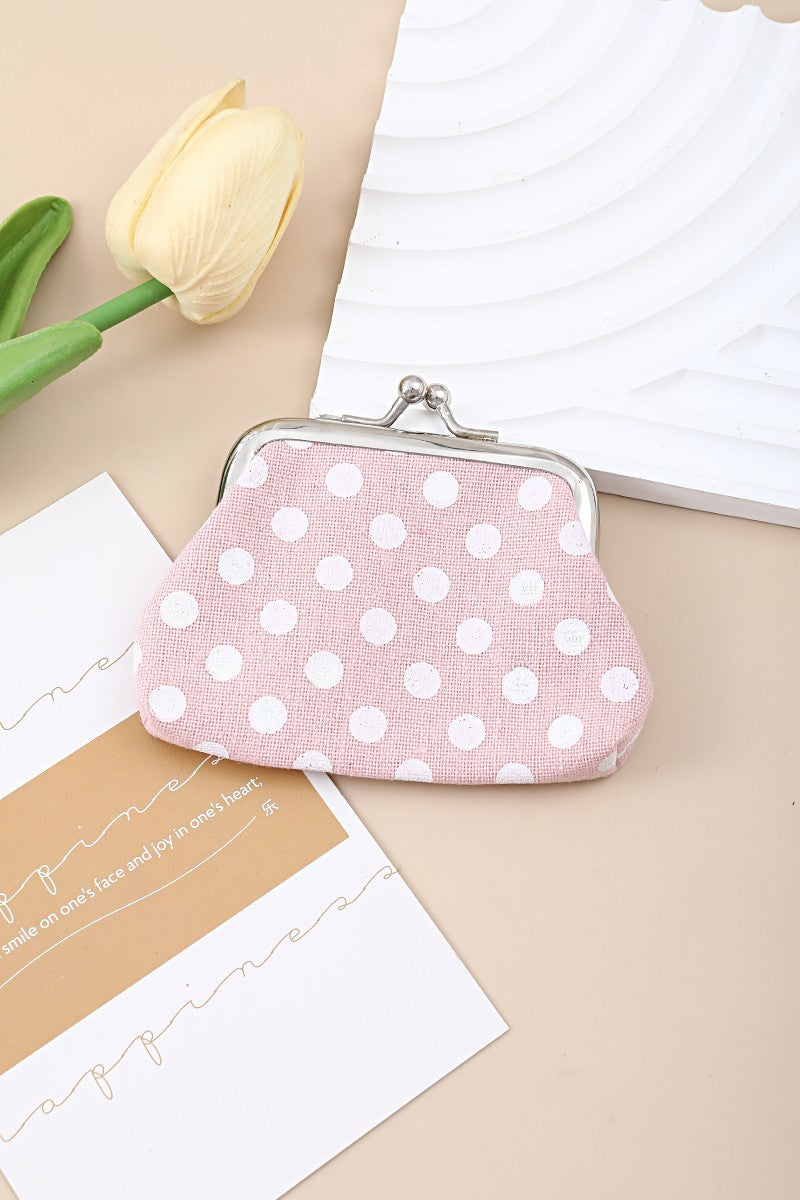 Zenana Polka Dot Kiss Lock Coin Purse UA-219