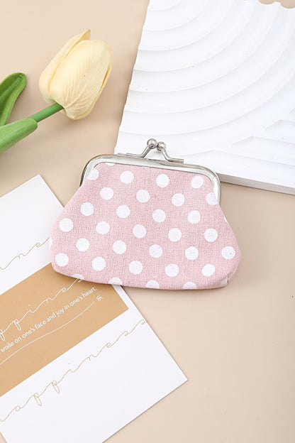 Zenana Polka Dot Kiss Lock Coin Purse UA-219