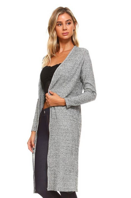 Yelete Metallic Knit Longline Cardigan CRD002