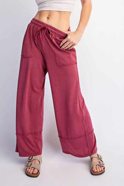 Rae Mode Mineral Washed Cropped Wide Leg Pant P6363