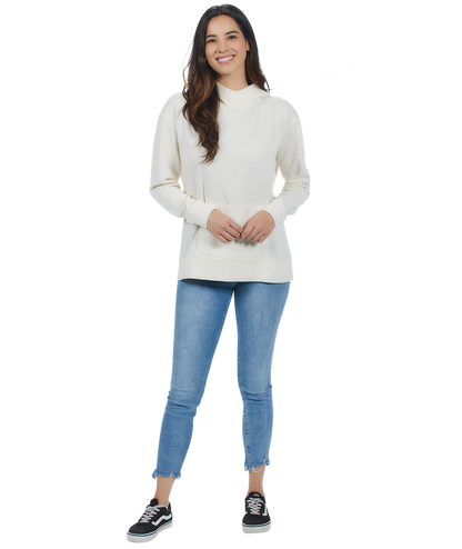Ladies Crossover Hoodie - Garment Burnout Fleece