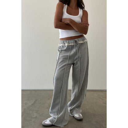 EXPOSED SEAM SWEATPANTS: M / H.GREY