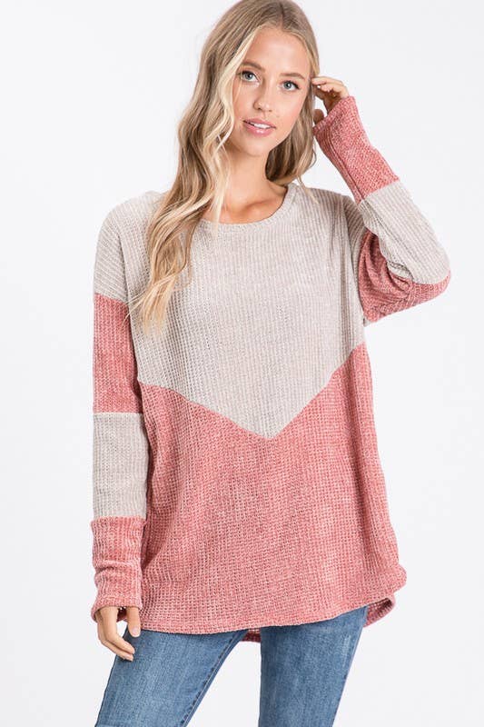LMT1116-S-Chunky Velvet Sweater