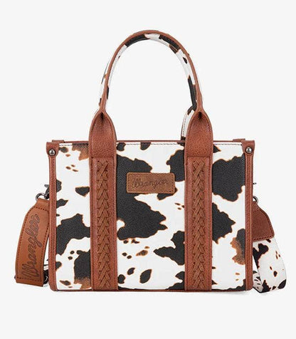 Wrangler Cow Print Tote/Crossbody: Black