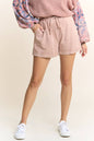 Mineral Wash Light Shorts with Pocket and Side Slit HP5692