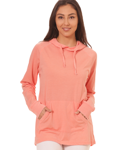 Unisex Fit Jersey Hoodie - Light Garment Burnout Raglan