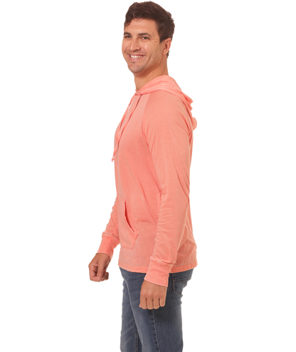 Unisex Fit Jersey Hoodie - Light Garment Burnout Raglan