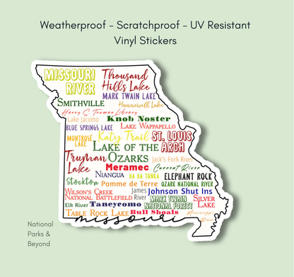 Missouri Recreation State Sticker
