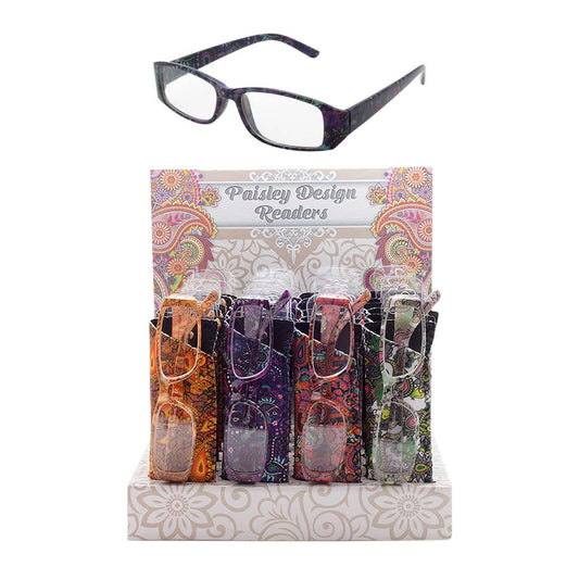 Reading Glasses Paisley Pattern with Case