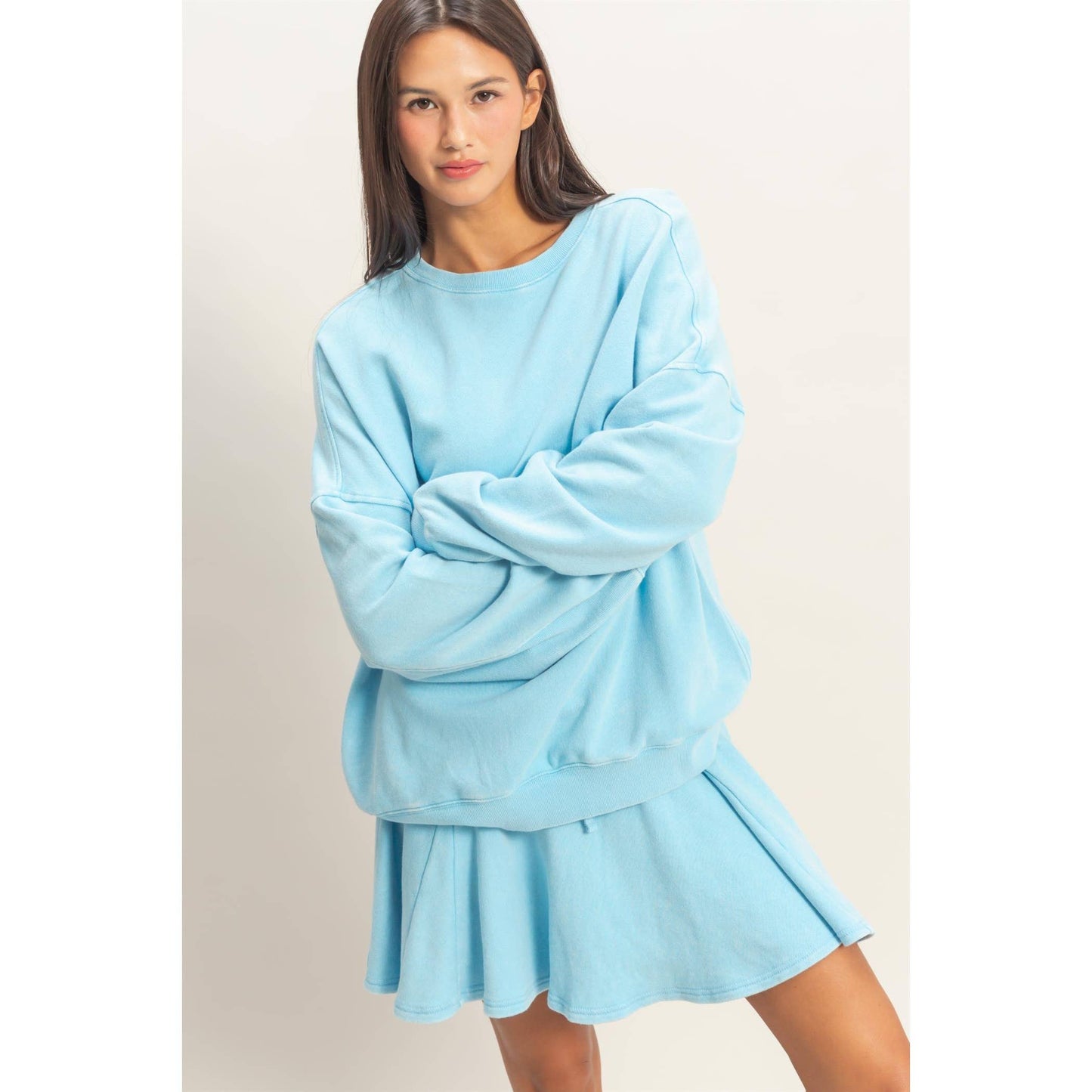 Acid Wash Oversized Sweatshirt