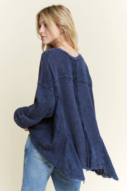 BEST Mineral Washed Western Boho Paisley Top HT5559