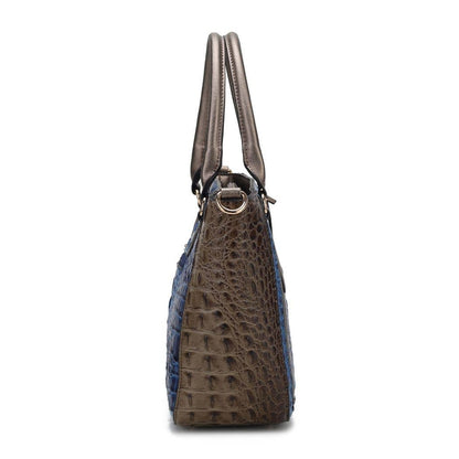 Bonnie Faux Crocodile Embossed Satchel with Wallet Bag b Mia