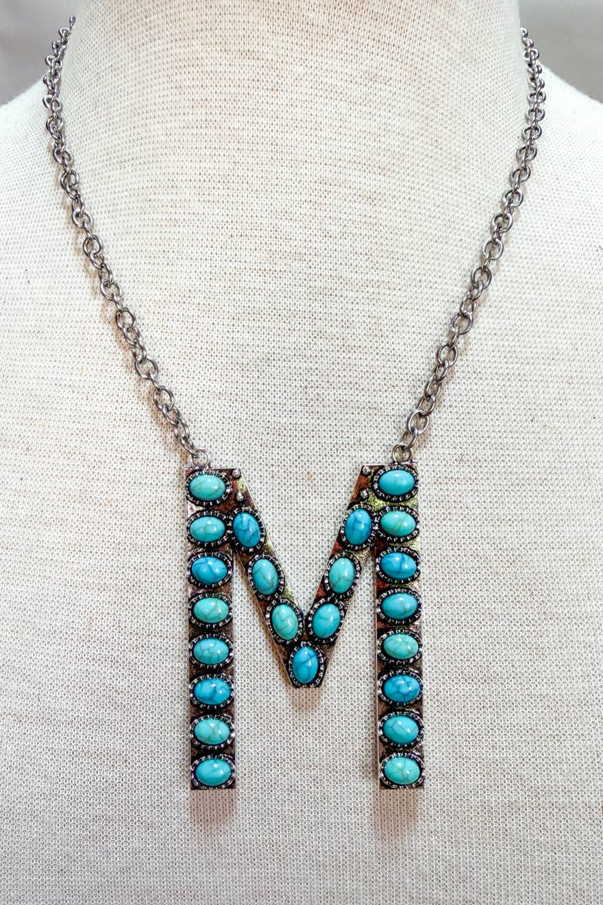 Blaze Initial Necklace-Silver