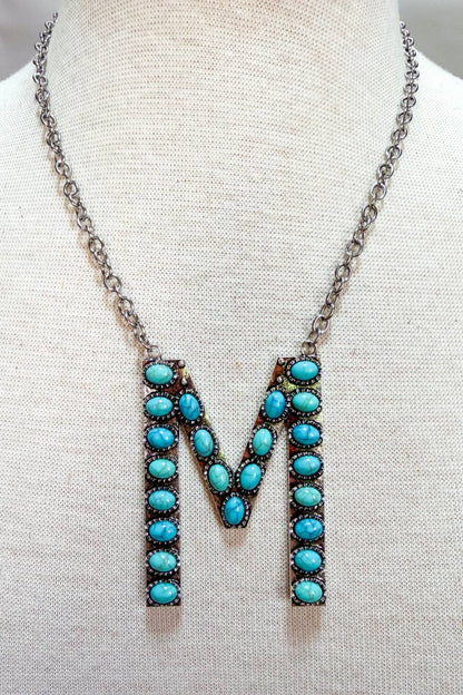Blaze Initial Necklace-Silver